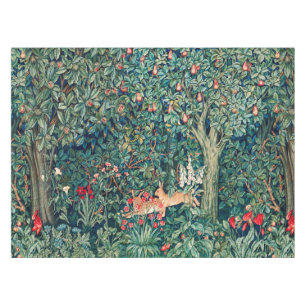 GRIECHENLAND, WALDBESTIERE Hares, Grüne Blumentabl Tischdecke