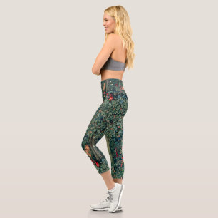 GRIECHENLAND, WALDBREITTIERE Hares, Fox, grüne Blü Capri Leggings
