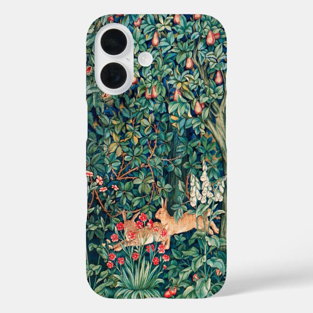 GRIECHENLAND, WALDBREITTIERE Hares, Grüne Blüte iPhone 16 Hülle (Rückseite)