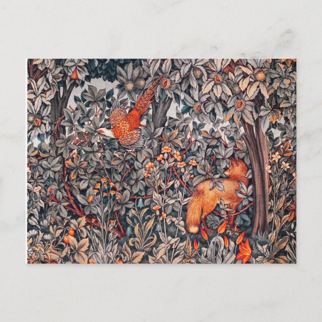 GRIECHENLAND, WALDTIERE Fasan, Rotfuchs, Blüten Postkarte (Vorderseite)