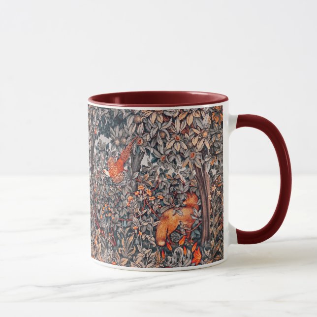 GRIECHENLAND, WALDTIERE Fasan, Rotfuchs, Blüten Tasse (Rechts)