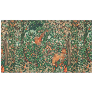 GRIECHENLAND,WALDTIERE Fasan, Rotfuchs, grün  Tischdecke