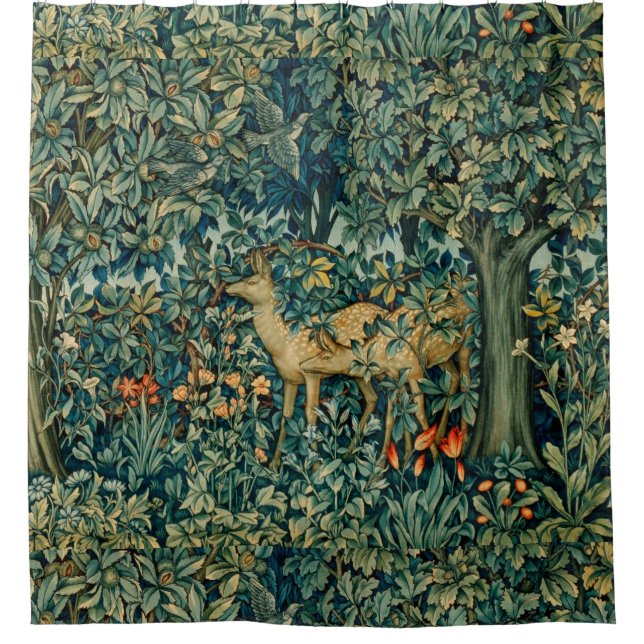 GRIECHENLAND, WALDTIERE, HUNDE, VÖGEL DUSCHVORHANG (Vorderseite)