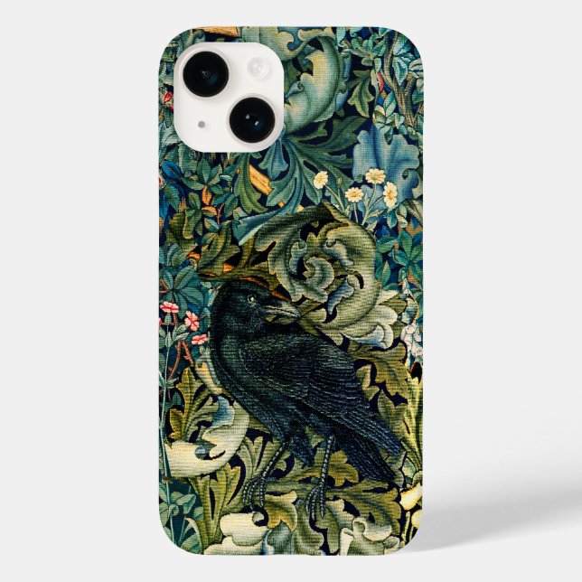 GRIECHENLAND, WALDTIERE, IN GRÜNEN BLUMEN RAVEN Case-Mate iPhone 14 HÜLLE (Rückseite)