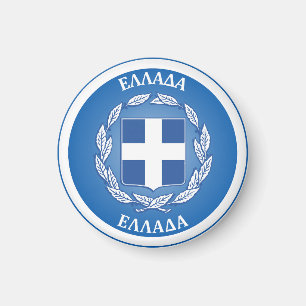 Griechenland-Wappen-Circle-Form Magnet