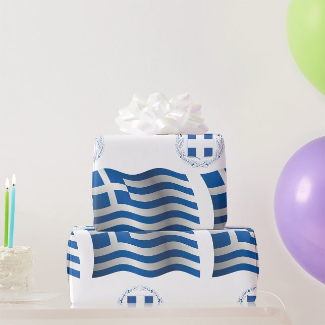 Griechenland - Wappenflagge Geschenkpapier (Von Creator hochgeladen)