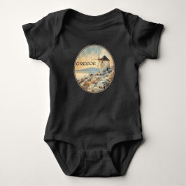 Griechenland Windmühlen von Mykonos Baby Strampler