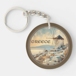 Griechenland Windmühlen von Mykonos Schlüsselanhänger