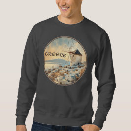Griechenland Windmühlen von Mykonos Sweatshirt