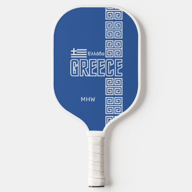 Griechenland-Zollmonogramm Pickleball Schläger (Vorderseite)