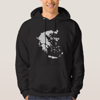 Griechenland Zuhause Griechische Karte Flagge Heim Hoodie