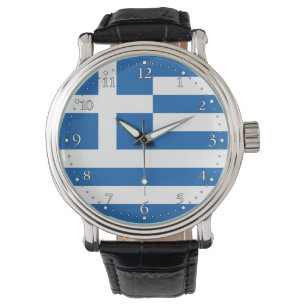 Griechenlandflagge Armbanduhr