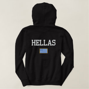 Griechenlandflagge Bestickter Hoodie