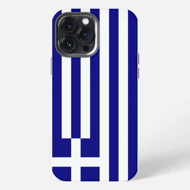 Griechenlandflagge iPhone 13 Pro Max Hülle (Rückseite)