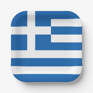 Griechenlandflagge Pappteller