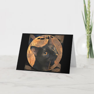 Griechisch-Ähnlicher Katzen-Gruß-Karten-freier Karte