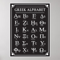 Griechisch Alphabet Black