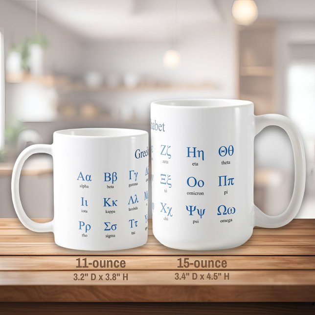 Griechisch Alphabet Kaffeetasse (Von Creator hochgeladen)