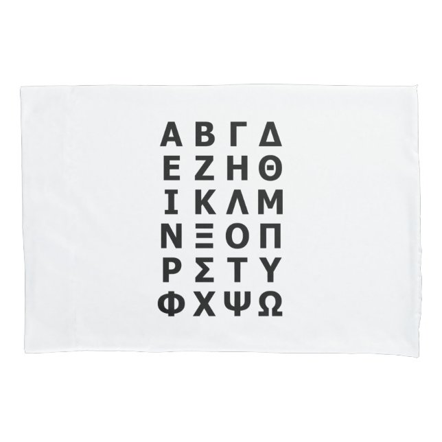 Griechisch Alphabet Kissenbezug (Vorderseite-Links)