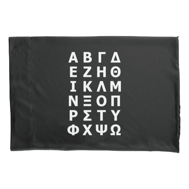 Griechisch Alphabet Kissenbezug (Vorderseite-Links)