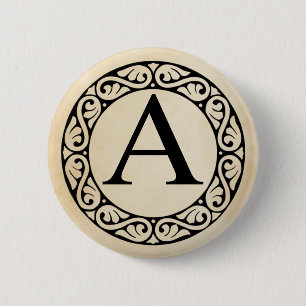 Griechisch Alphabet Letter Alpha Button