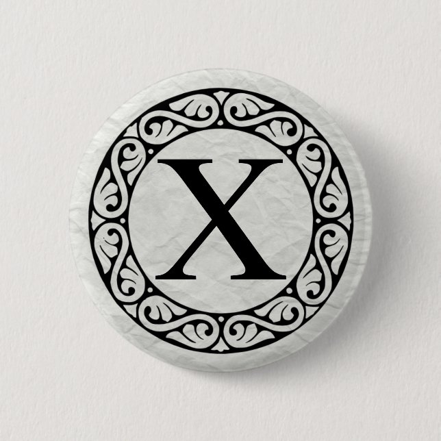 Griechisch Alphabet Letter Chi Button (Vorderseite)