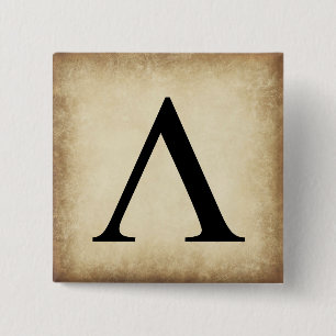 Griechisch Alphabet Letter Lambda Button