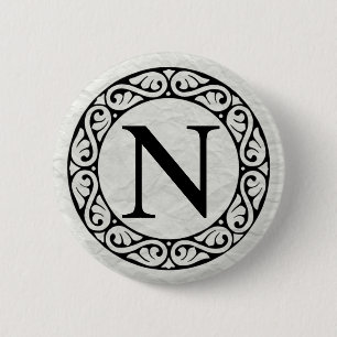 Griechisch Alphabet Letter Nu Button