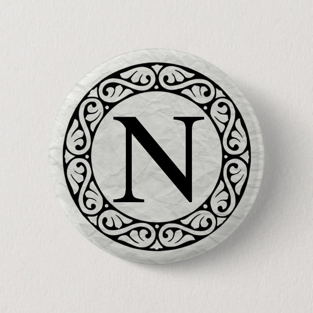 Griechisch Alphabet Letter Nu Button (Vorderseite)