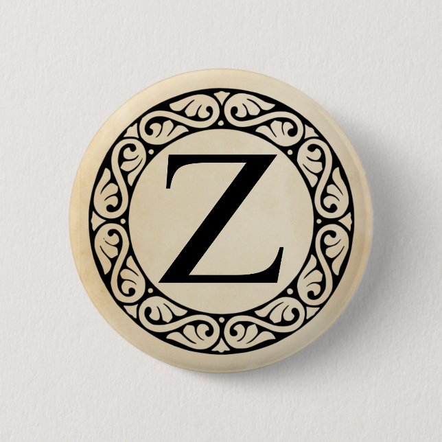 Griechisch Alphabet Letter Zeta Button (Vorderseite)
