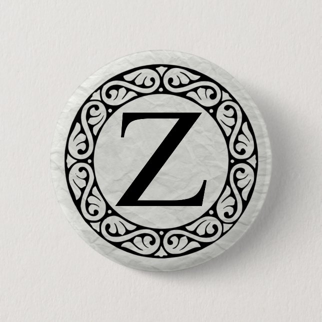 Griechisch Alphabet Letter Zeta Button (Vorderseite)