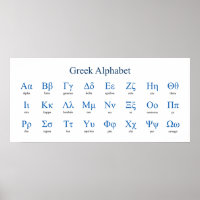 Griechisch Alphabet Narrow Horizontal