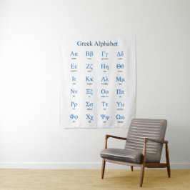Griechisch Alphabet Wandteppich