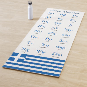 Griechisch Alphabet Yogamatte