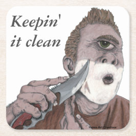 Griechisch Cyclops Knife Shave Paper Beauty Coaste Rechteckiger Pappuntersetzer