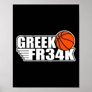 Griechisch Fr&# k Bysketbyll Milwaukee Freak Geek Poster