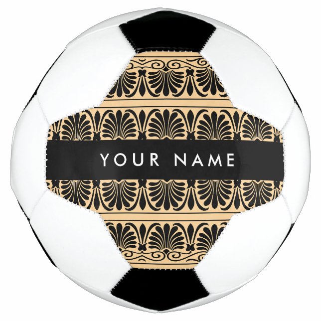 Griechisch Fret Arabesque Brown, Ihr Name, persona Fußball (Vorderseite)