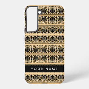 Griechisch Fret Arabesque Brown, Ihr Name, persona Samsung Galaxy Hülle