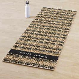 Griechisch Fret Arabesque Brown, Ihr Name, persona Yogamatte