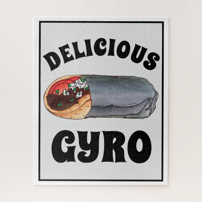 Griechisch Gyro Pita Fleisch Sandwich mediterrane  (Vertikal)