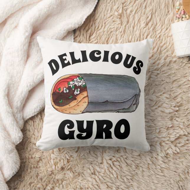 Griechisch Gyro Pita Fleisch Sandwich mediterrane  Kissen (Decke)