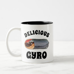 Griechisch Gyro Pita Fleisch Sandwich mediterrane Zweifarbige Tasse