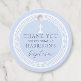 Griechisch Key Blue Baptisse Vielen Dank Geschenkanhänger