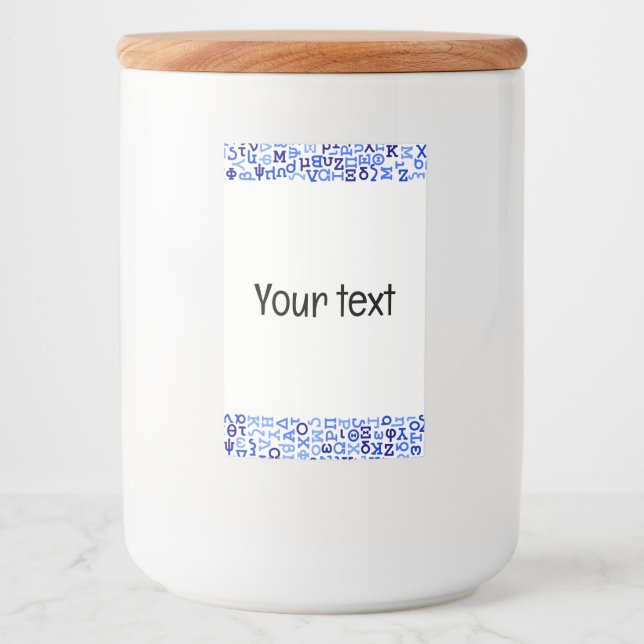 Griechisch Lebensmitteletikett (Vorderseite)