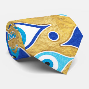 Griechisch Mati Mataki - Matiasma Evil Eye-Muster Krawatte