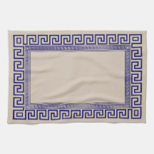 Griechisch Meander - griechischer Schlüssel - Blau