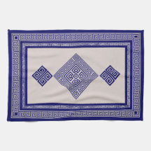 Griechisch Meander - griechischer Schlüssel - Blau