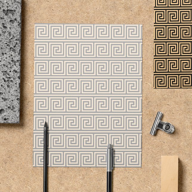 Griechisch Meander Key Squares Muster Brown Flyer (Von Creator hochgeladen)