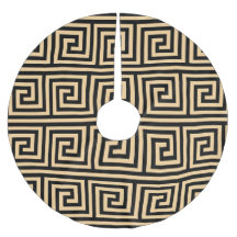 Griechisch Meander Key Squares Muster Brown