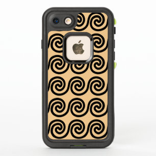 Griechisch Meander Key Waves Muster Brown